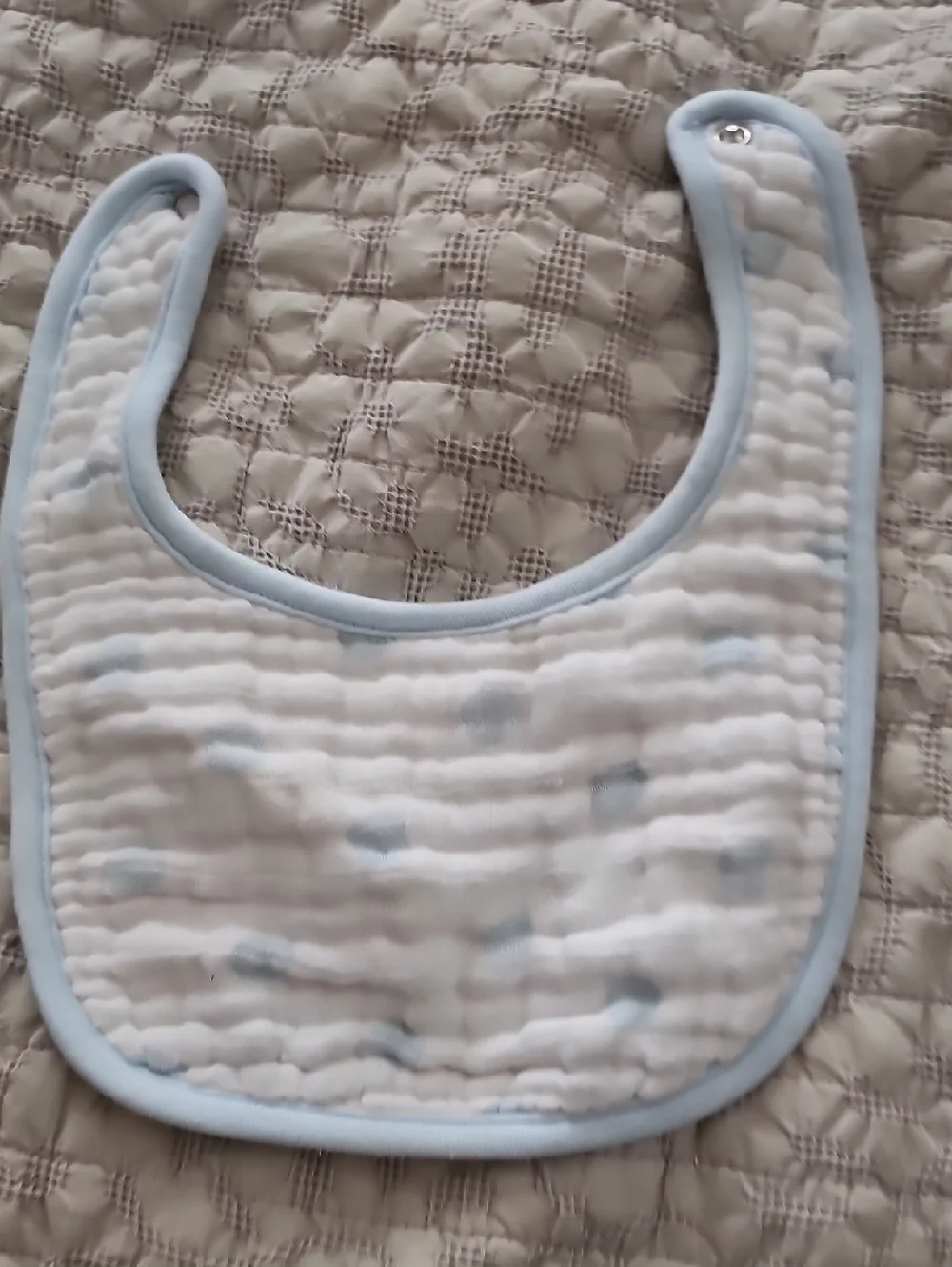 Swaddle Designs Blue Dot Muslin Baby Bib